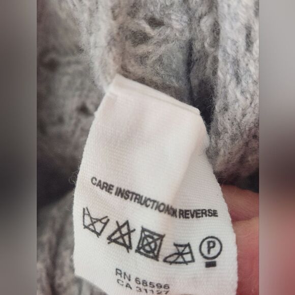 Pure DKNY  M/L Gray Lngslvs Knitted Tie WOOL CASHMERE Women’s Opened Cardigan - Picture 5 of 9